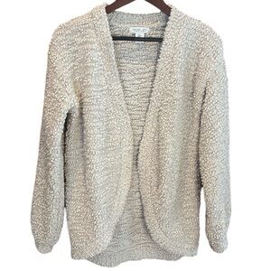 Rachel Zoe Popcorn Boucle Cream Sweater Cardigan- size M